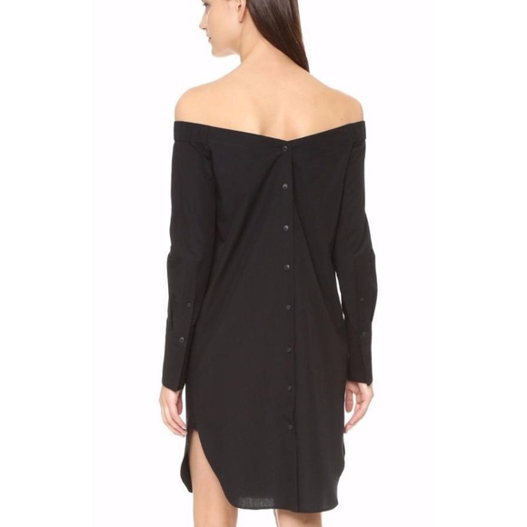 Rag & Bone Kacy Off Shoulder Dress in Black - Picture 4 of 13